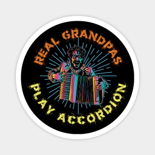 Accordion Player and Grandpa Gifts Magnet